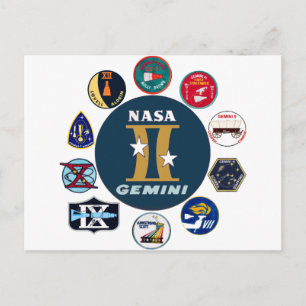 Cartão Postal Logotipo comemorativo Gemini
