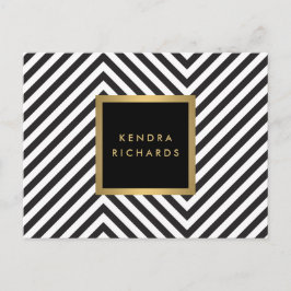 Cartão Postal Logotipo conhecido Dourado Glam do teste padrão