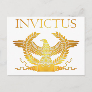 Cartão Postal logotipo da águia do ouro invictus