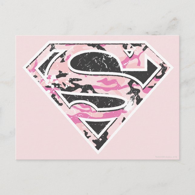 Cartão Postal Logotipo da Camouflage da Supergirl (Frente)