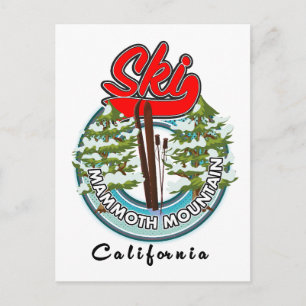 Cartão Postal logotipo da estação de esqui Mammoth Mountain Cali