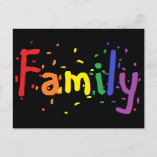Cartão Postal Logotipo da família de LGBT