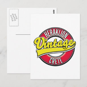 Cartão Postal logotipo da Heraklion Creta Viagens