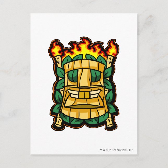 Cartão Postal Logotipo da ilha do mistério da equipe (Frente)