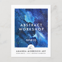 Cartão Postal Logotipo da mão do pintor artístico moderno