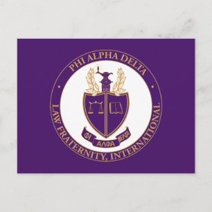 Cartão Postal Logotipo da Phi Alpha Delta