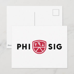Cartão Postal Logotipo da Phi Sigma Kappa