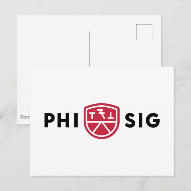 Cartão Postal Logotipo da Phi Sigma Kappa (Frente/Verso)