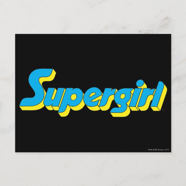 Cartão Postal Logotipo da Supergirl (Frente)
