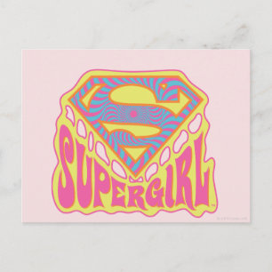 Cartão Postal Logotipo da Supergirl Groovy