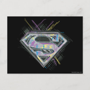 Cartão Postal Logotipo da Supergirl Scribbles