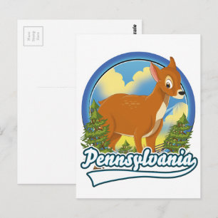 Cartão Postal logotipo da viagem à Pensilvânia