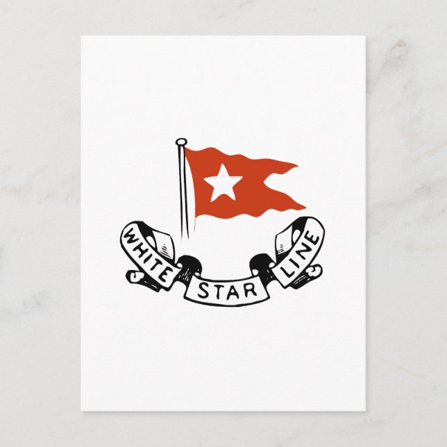 Cartão Postal Logotipo da White Star Line (Frente)