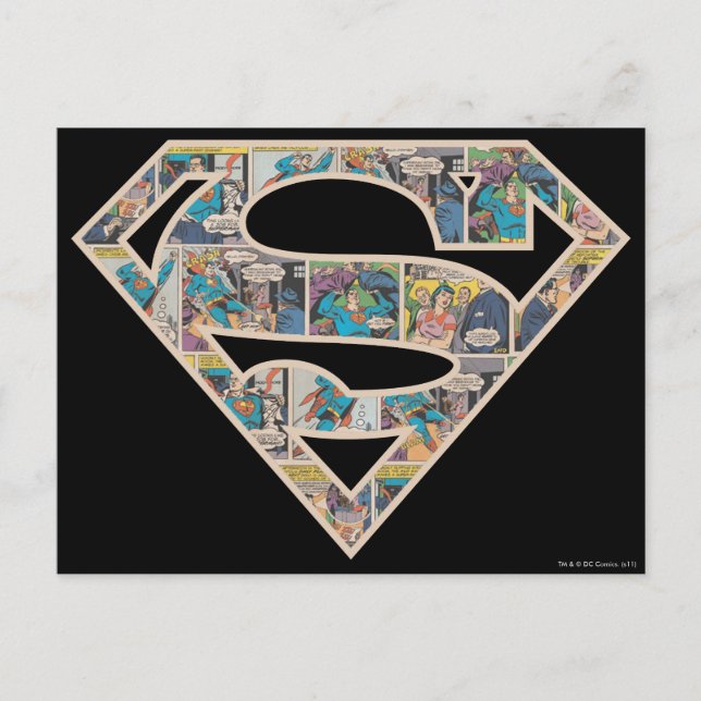 Cartão Postal Logotipo de banda desenhada da Supergirl (Frente)