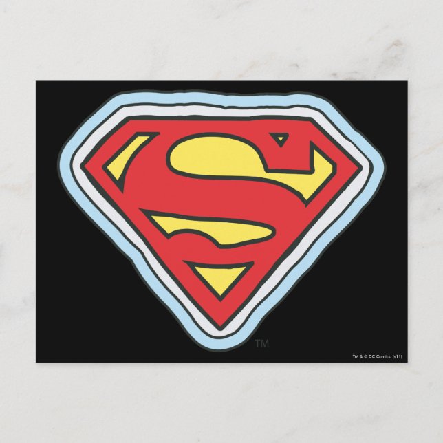 Cartão Postal Logotipo de banda desenhada da Supergirl (Frente)