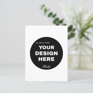 Cartão Postal Logotipo de código QR preto elegante, minimalista 