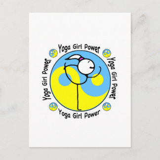 Cartão Postal Logotipo de energia da Yoga Girl