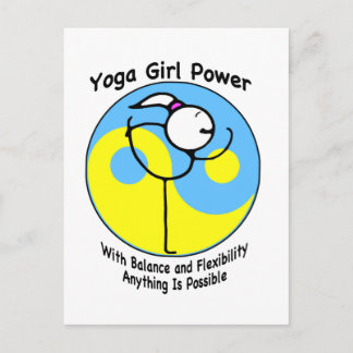 Cartão Postal Logotipo de energia da Yoga Girl