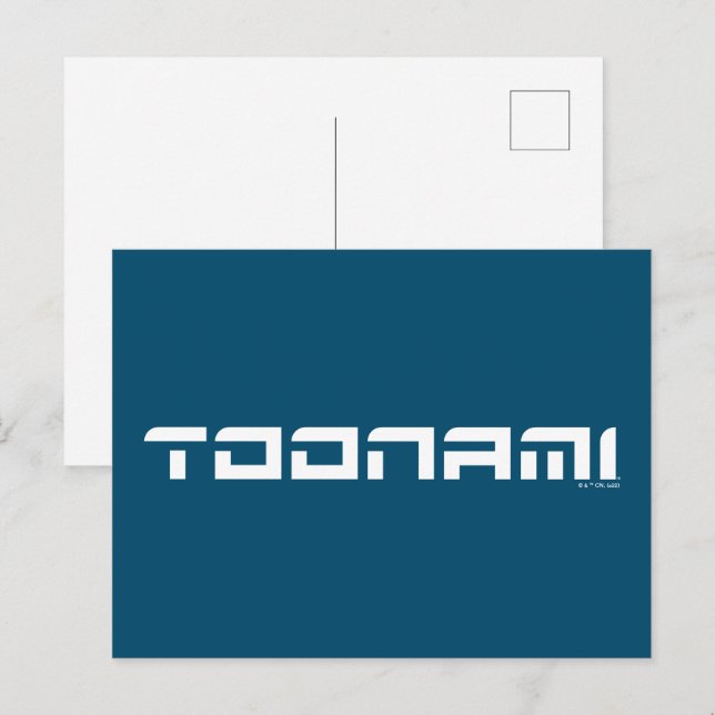 Cartão Postal Logotipo de fonte futurística do Toonami (Frente/Verso)