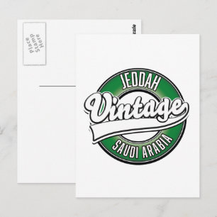 Cartão Postal logotipo de jeddah arábia saudita