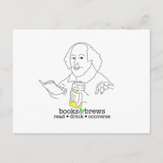 Cartão Postal Logotipo de Livros e Brechas