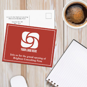 Cartão Postal Logotipo de Negócios de Publicidade da Empresa Ver