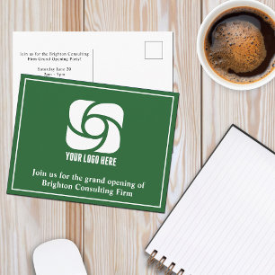 Cartão Postal Logotipo de Negócios de Publicidade da Empresa Ver