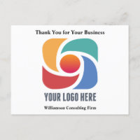Logotipo de Negócios Personalizado Agradecimento d
