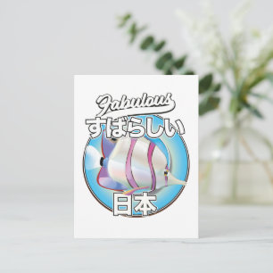 Cartão Postal logotipo de peixe anjo fabuloso Japão