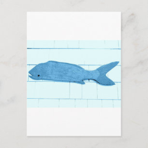 Cartão Postal logótipo de peixe azul