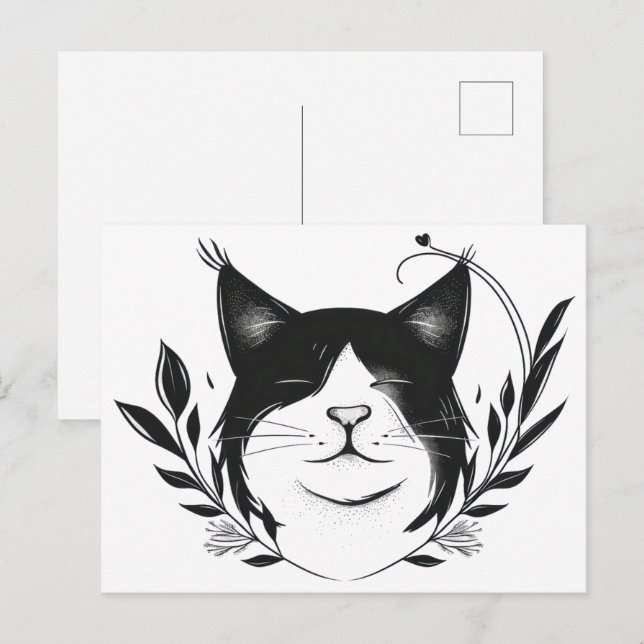 Cartão Postal Logotipo de Pet Ilustrado (Frente/Verso)