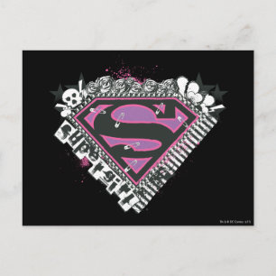 Cartão Postal Logotipo de pinos da Supergirl