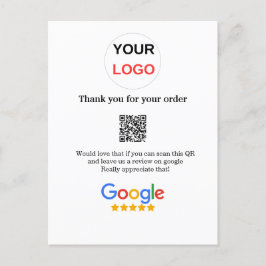 Cartão Postal logotipo de revisão de negócios do Google Scan QR 