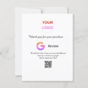 Cartão Postal logotipo de revisão de negócios do Google Scan QR 
