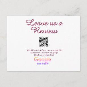 Cartão Postal logotipo de revisão de negócios do Google Scan QR