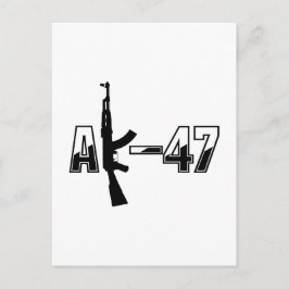 Cartão Postal Logotipo de rifle de assalto AK-47 AKM