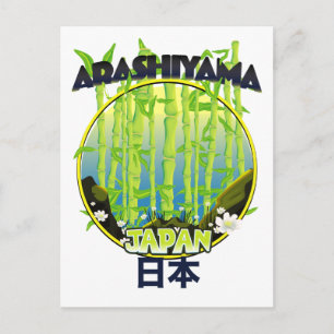 Cartão Postal logotipo de viagem Arashiyama Japão