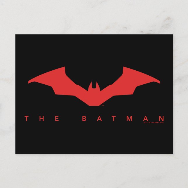 Cartão Postal Logotipo do Batman Bat (Frente)