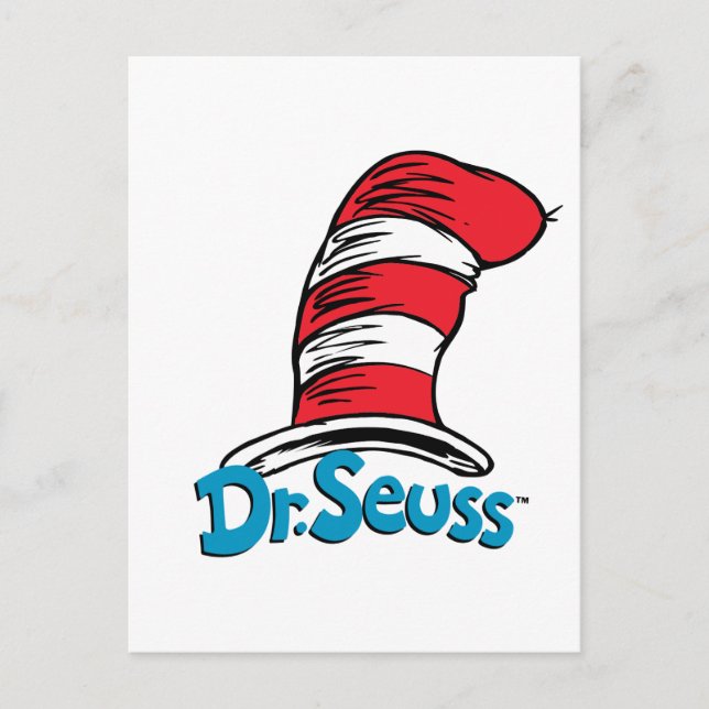 Cartão Postal Logotipo do Dr. Seuss Hat (Frente)