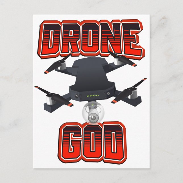 Cartão Postal logotipo do Drone God (Frente)