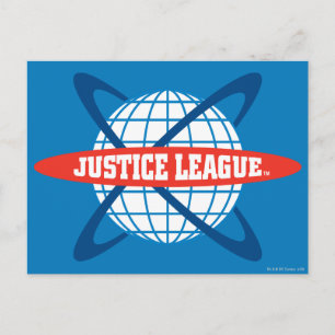 Cartão Postal Logotipo do Globo da Liga da Justiça
