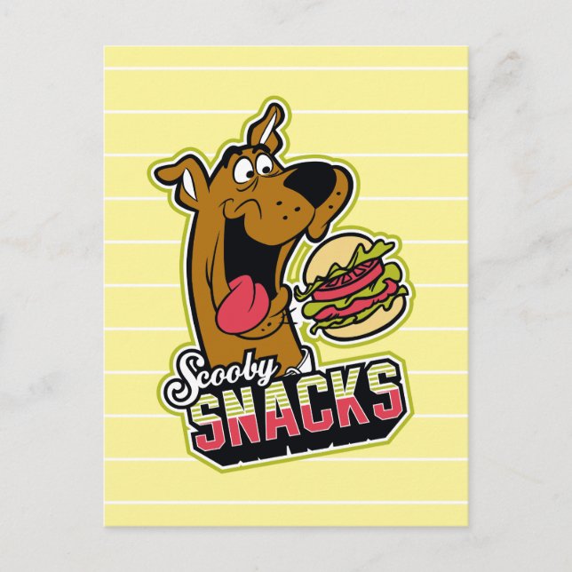 Cartão Postal Logotipo do "Scooby Snacks" do Scooby-Doo (Frente)