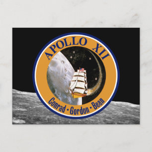 Cartão Postal Logotipo do Símbolo da Missão Apollo 12