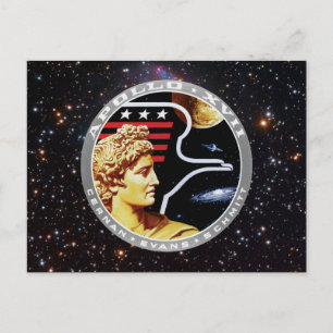 Cartão Postal Logotipo do Símbolo da Missão da NASA Apollo 17