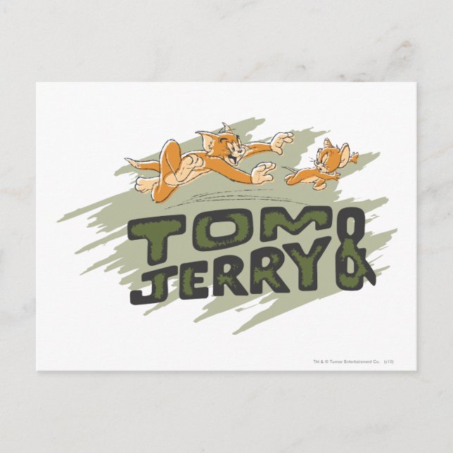 Cartão Postal Logotipo do Tom e Jerry Chase (Frente)