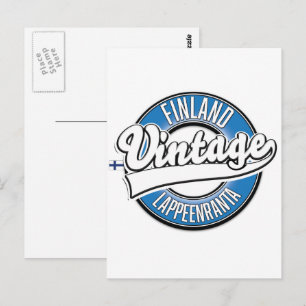 Cartão Postal Logótipo do viagem da Finlândia Lapenranta