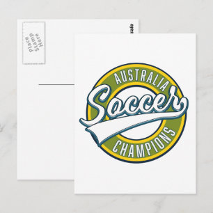 Cartão Postal Logotipo dos campeões de futebol australianos.