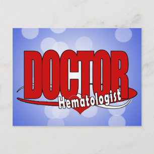 Cartão Postal LOGOTIPO DOUTOR VERMELHO Hematólogo