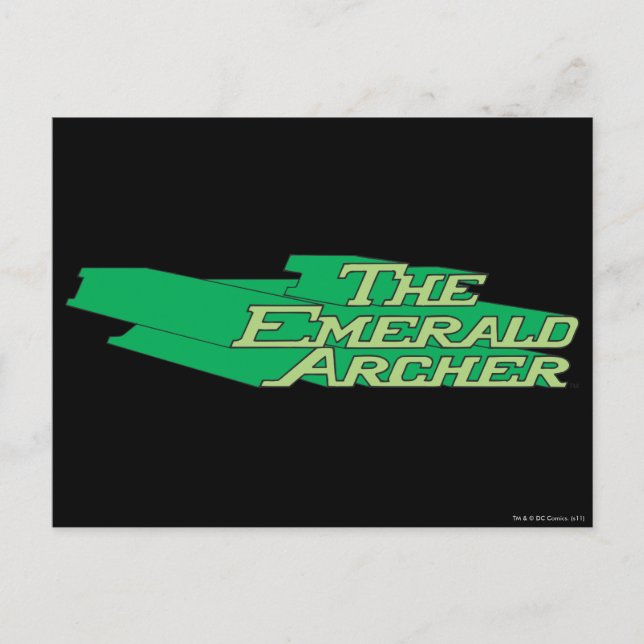 Cartão Postal Logotipo Emerald Archer (Frente)