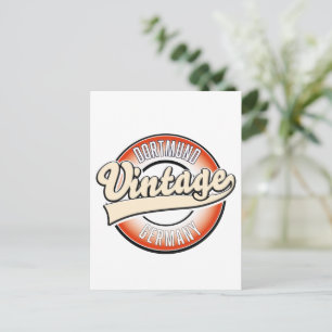 Cartão Postal Logotipo estilo vintage de Dortmund,